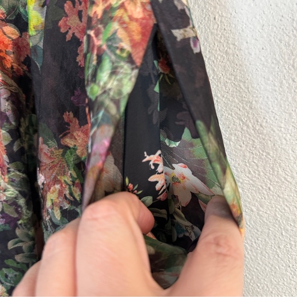 Alice + Olivia Dionne Floral Silk Black Mini Skirt Women’s Sz‎ 8 NWOT - Picture 5 of 7